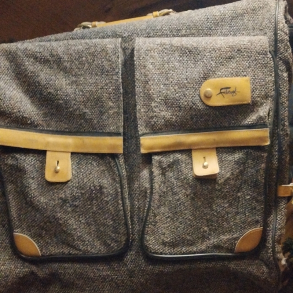 Vintage tweed and leather faberfe